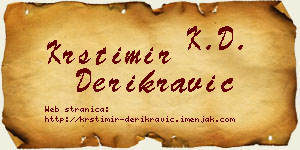 Krstimir Derikravić vizit kartica